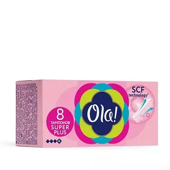 OLA! Тампоны гигиенические без аппликатора Супер Плюс, шелковистая поверхность 8.0