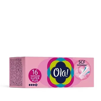 OLA! Тампоны гигиенические без аппликатора Супер Плюс, шелковистая поверхность 16.0