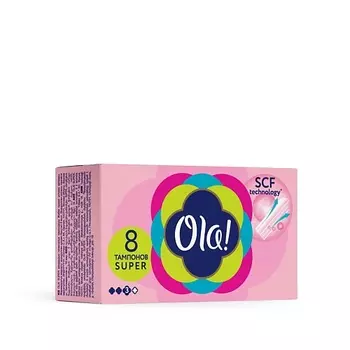 OLA! Тампоны гигиенические без аппликатора Супер, шелковистая поверхность 8.0