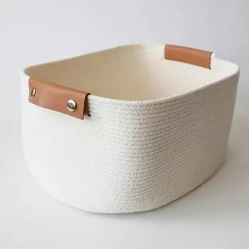 OLALA HOME Корзина с кожаными ручками