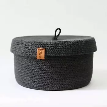 OLALA HOME Круглая корзина с крышкой