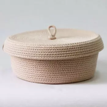 OLALA HOME Круглая корзина с крышкой