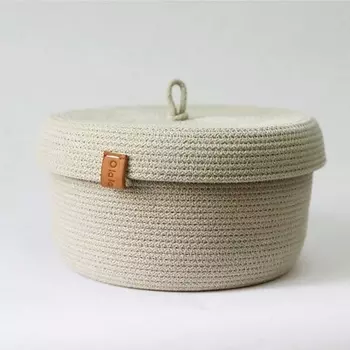 OLALA HOME Круглая корзина с крышкой