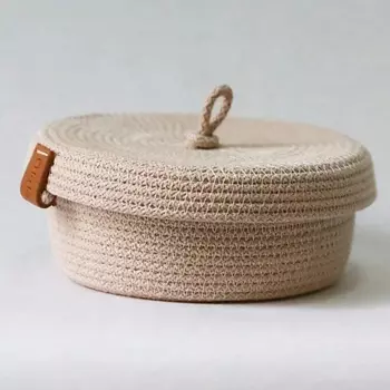 OLALA HOME Круглая корзина с крышкой