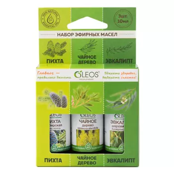 OLEOS Набор эфирных масел Пихта, Чайное дерево, Эвкалипт 30.0