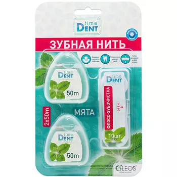 OLEOS Набор "Зубная нить"+ флосс-зубочистки 80