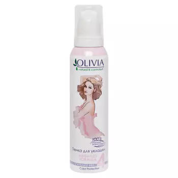 OLIVIA NATURAL & CONTROLLED Пенка для укладки волос с экстрактом родиолы розовой 150.0