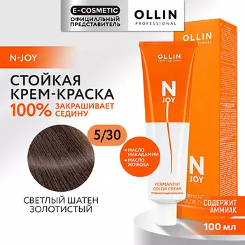 OLLIN PROFESSIONAL Перманентная крем-краска для волос N-JOY