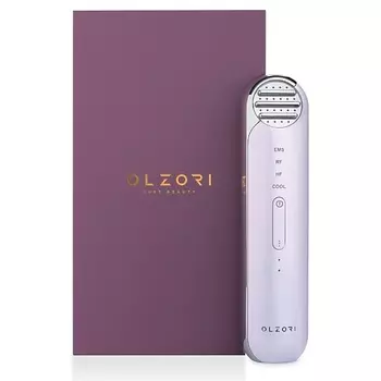 OLZORI Массажер для лица и шеи Splando 5 в 1: лифтинг, микротоки EMS, HF питание, охлаждение, LED