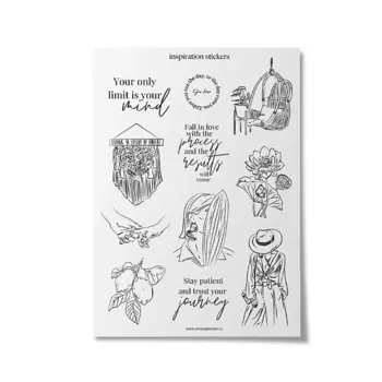 OMARIE Стикеры для ежедневника на прозрачной основе