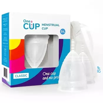 ONECUP Набор менструальных чаш Classic прозрачный размеры S и L