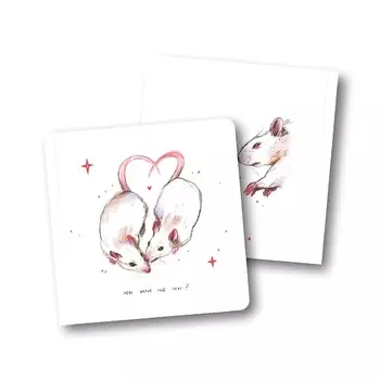 ОПРОКИНУТЫЙ ЛЕС Блокнот в точку квадратный 'крысята'