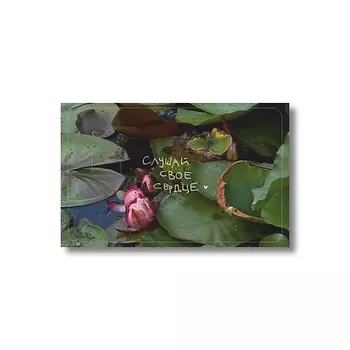 ОПРОКИНУТЫЙ ЛЕС Стикер на карту 'слушай своё сердце' матовый