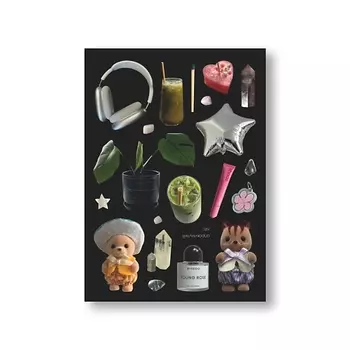 ОПРОКИНУТЫЙ ЛЕС Стикеры 'предметы green'