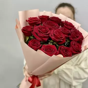 ОРАНЖ Букет из 15 высоких роз