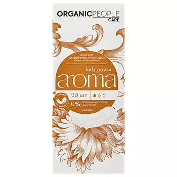ORGANIC PEOPLE Прокладки ежедневные ароматизированные Lady Power AROMA Classic