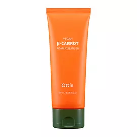 OTTIE Очищающая веган-пенка на основе органической моркови Vegan Beta-Carrot Foam Cleanser 100.0