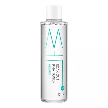 OTTIE Soak out PHA Toner Слабокислотный мягкий отшелушивающий тонер с PHA-кислотой 210