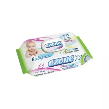 OZONE Салфетки влажные с экстрактом алоэ вера Premium 72.0