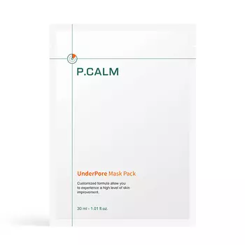 P.CALM Успокаивающая тканевая маска для лица UnderPore Mask Pack 1.0