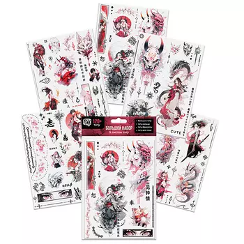 P.INK Набор наклеек-тату 5 листов,210х148 Аниме