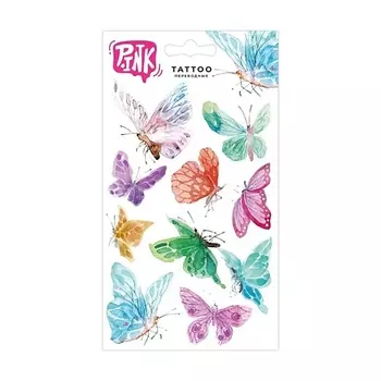 P.INK Наклейки-тату переводные Акварельные бабочки