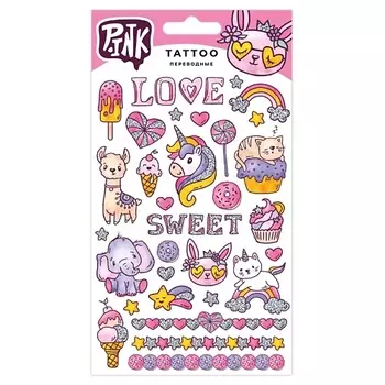 P.INK Наклейки-тату переводные Единороги и сладости