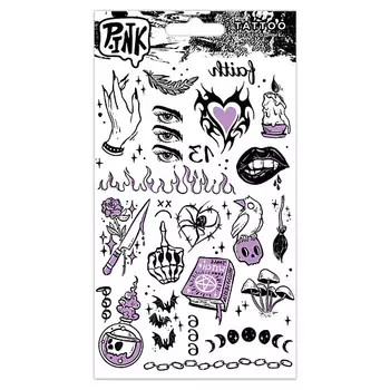 P.INK Наклейки-тату переводные Готика Сиреневый