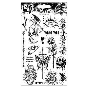 P.INK Наклейки-тату переводные Готика Терновник