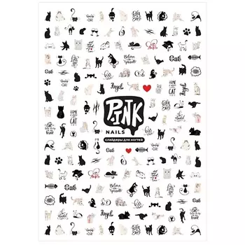 P.INK Слайдеры для ногтей Котики