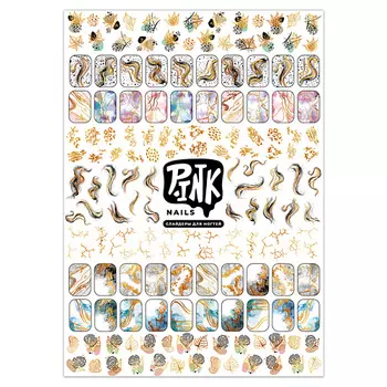 P.INK Слайдеры для ногтей Мрамор фольга