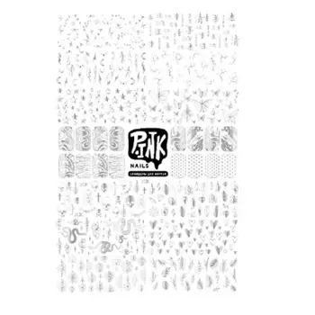 P.INK Слайдеры для ногтей Серебро фольга