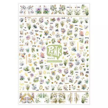 P.INK Слайдеры для ногтей Весна 3 фольга