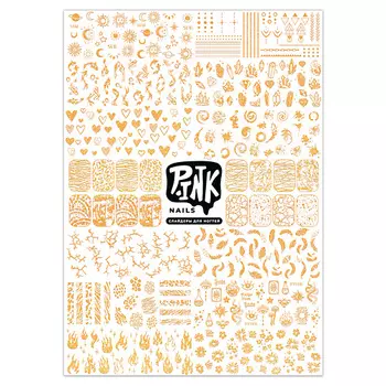 P.INK Слайдеры для ногтей Золото фольга