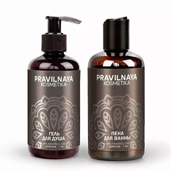 P+K PRAVILNAYA KOSMETIKA Подарочный набор косметики: гель для душа и пена для ванны