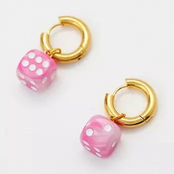 PABUR Серьги CUBE BLUE