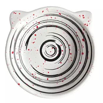 PAFIO Миска для кошек в полоску круглая