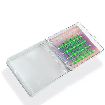 PAPUK BEAUTY Накладные ресницы пучки GALAXY green 24.0