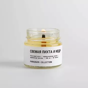 PARAGRAPH COLLECTION Свеча ароматическая "Свежая пихта и кедр" 100.0