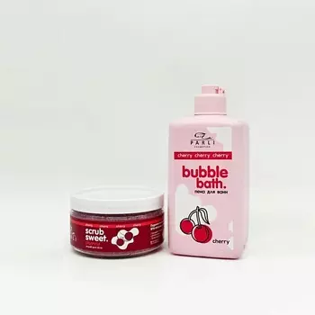 PARLI Набор: Пена для ванны + Скраб со вкусом Вишня