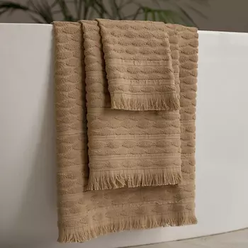 PASIONARIA Полотенце махровое "Вэйв" Бежевый 50х90 см