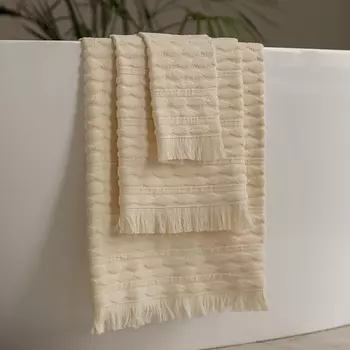 PASIONARIA Полотенце махровое "Вэйв" Сливочный 50х90 см