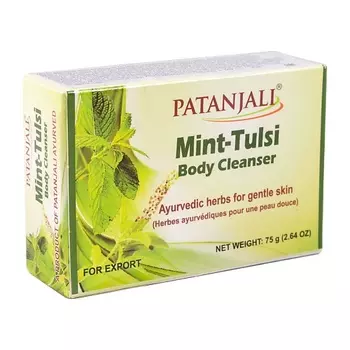 PATANJALI Мыло для тела мята и тулси / Patanjali Mint Tulsi (Mint & Holy Basil) Body Cleanser 75.0