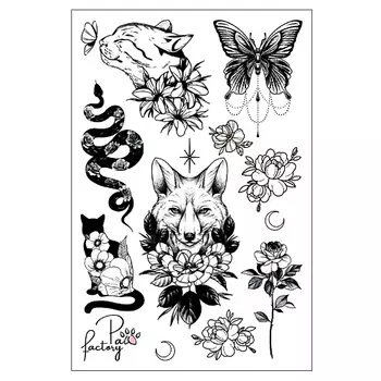 PAW FACTORY Временные переводные татуировки для тела