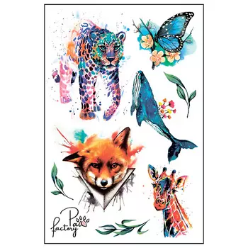 PAW FACTORY Временные переводные татуировки для тела