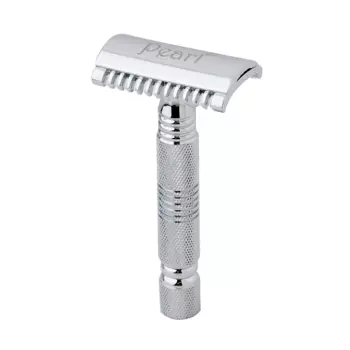 PEARL SHAVING Т образный станок с открытым и закрытым гребнем SSH-01 Chrome (Open Comb+Close Comb) 1.0