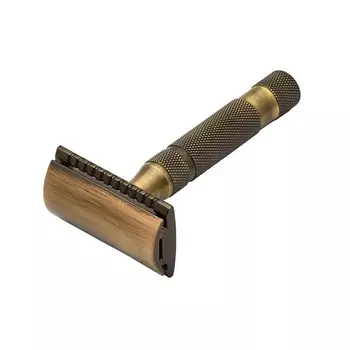 PEARL SHAVING Т образный станок с закрытым гребнем SSH-05 Antique brass (Close comb) 1.0