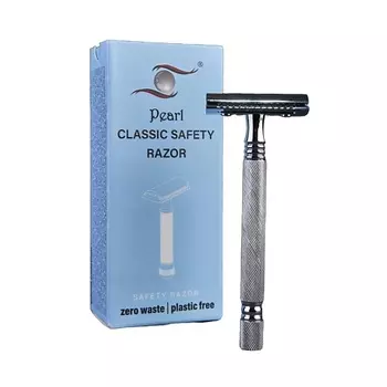 PEARL SHAVING Т образный станок с закрытым гребнем SS-01 Chrome (Close comb) 1.0