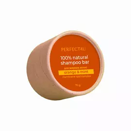 PERFECT4U Натуральный твердый шампунь «Апельсин и мята» для жирных волос 70.0