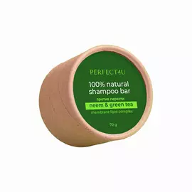 PERFECT4U Натуральный твердый шампунь «Ним и зеленый чай» от перхоти 70.0